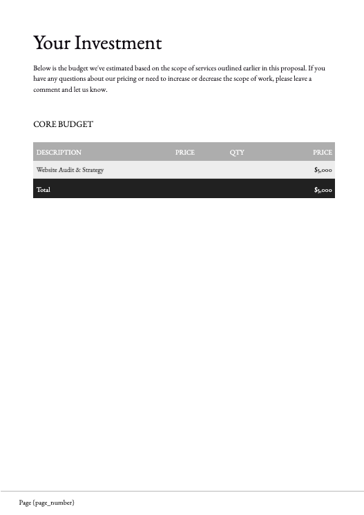 Web Audit/Strategy Proposal Template